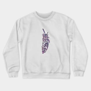 Galaxy Feather | Purple + Blue Feather | Watercolor Galaxy Feather Crewneck Sweatshirt